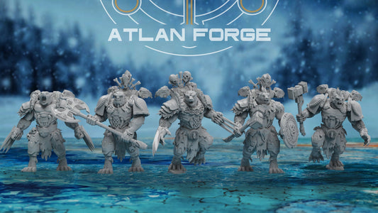 3d Printed Asgardian Ursanthropes x5 by Atlan Forge Miniatures