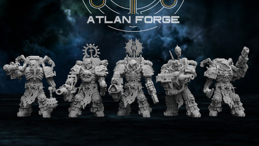 3d Printed Manus Mortis Scourge x5 by Atlan Forge Miniatures