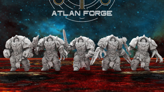 3d Printed Hades Assault Thanatoi x5 by Atlan Forge Miniatures