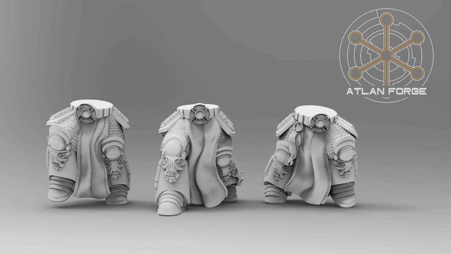 3d Printed Templar Noble Knights x5 by Atlan Forge Miniatures