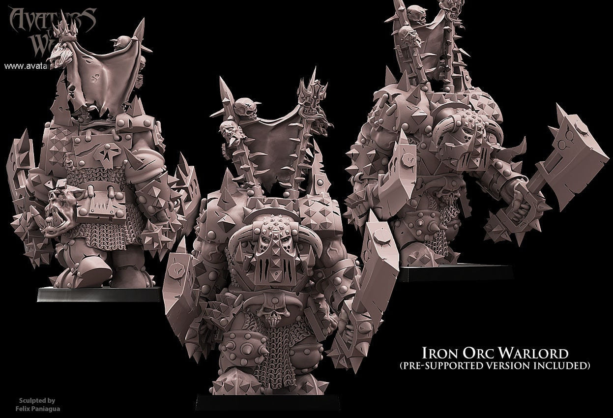 3D printed Iron Orc Warlord by Avatars of War
