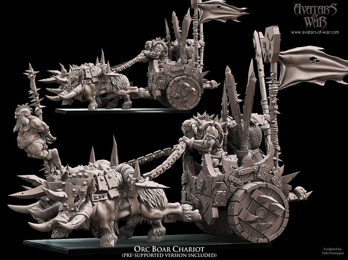 3D Printed Orc War Chariot by Avatars of War