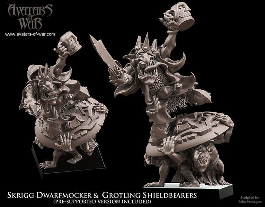 3D printed Skrigg Dwarfmocker the Goblin King by Avatars of War