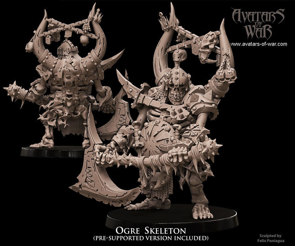 3D printed Skeletal Ogre by Avatars of War