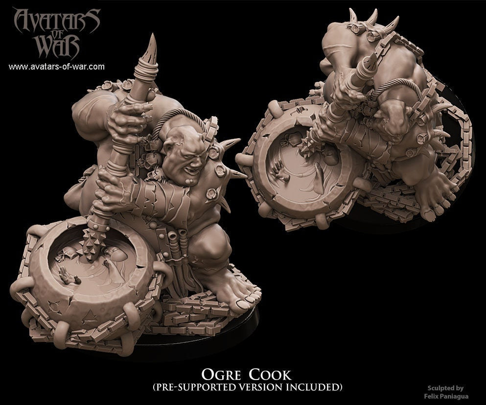 3D printed Ogre Cook by Avatars of War