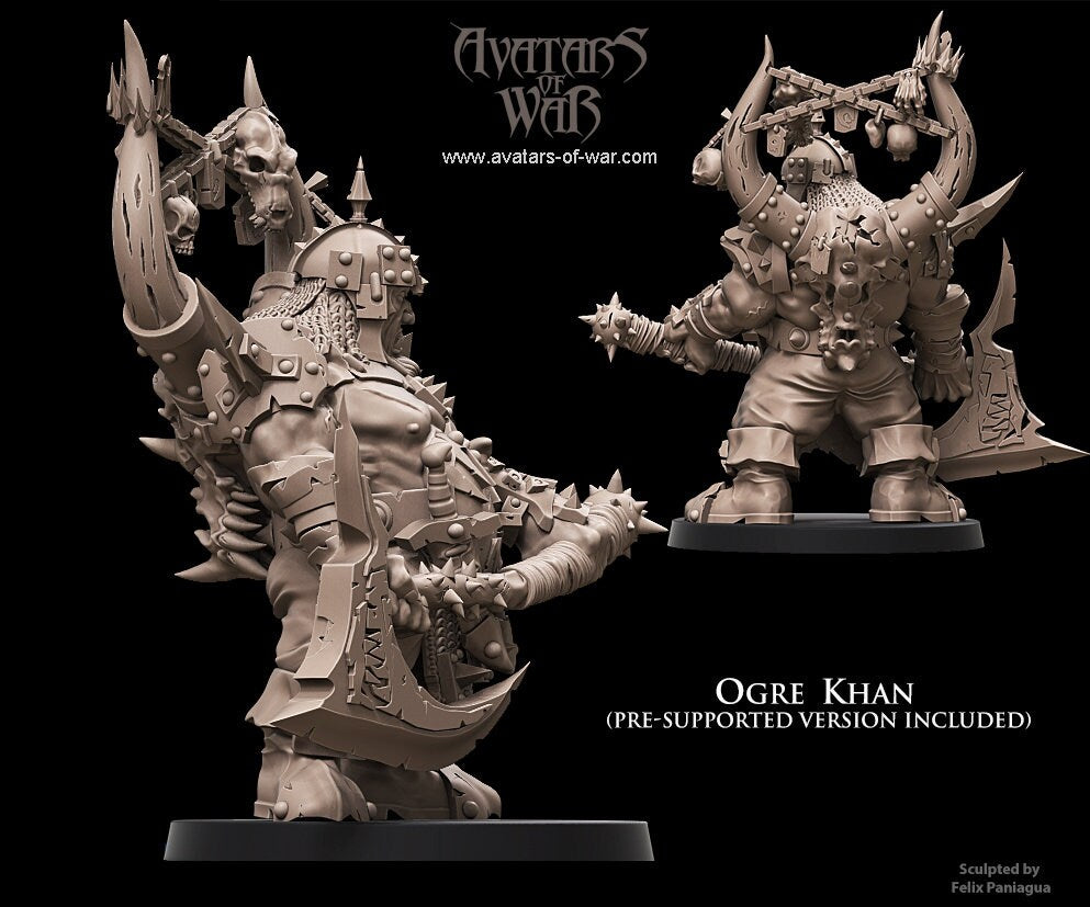 3D printed Ogre Khan by Avatars of War