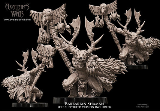 3D printed Barbarian Shaman by Avatars of War