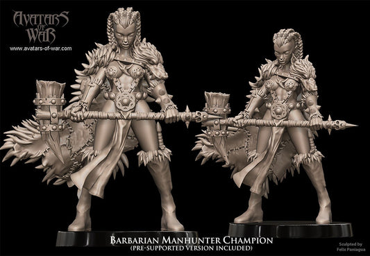 3D printed Barbarian Manhunter Champion by Avatars of War