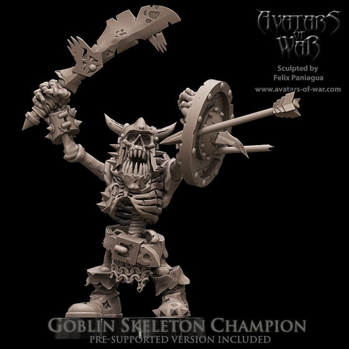 3D printed Goblin Skeletal Champion by Avatars of War