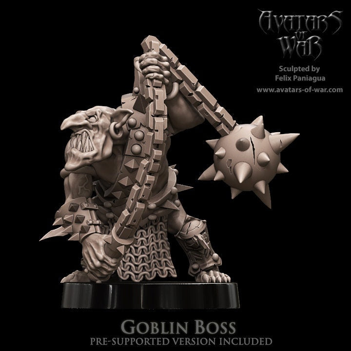 3D printed Goblin Boss by Avatars of War