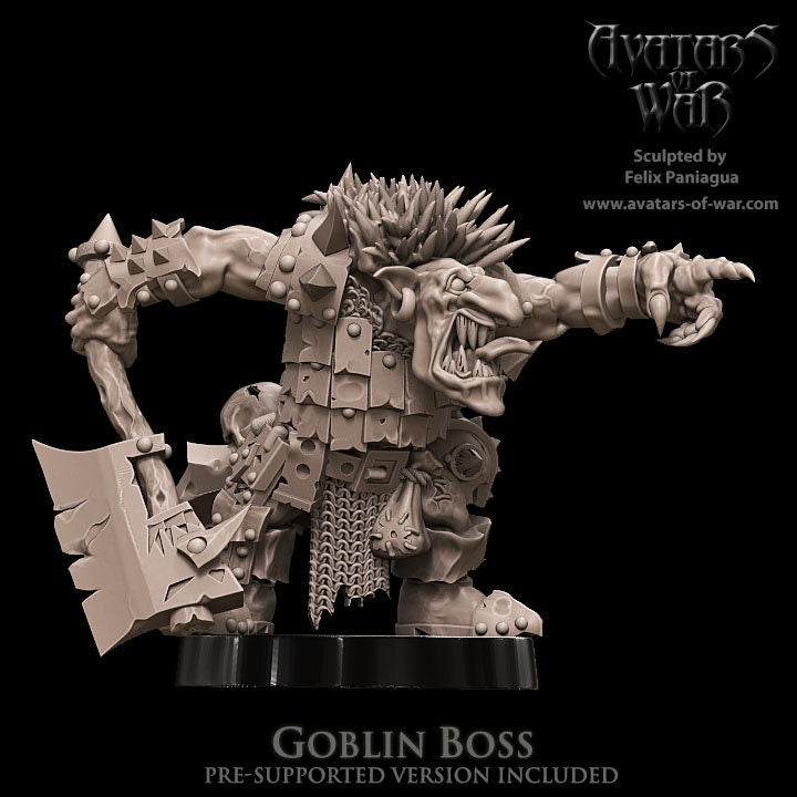 3D printed Goblin Boss by Avatars of War