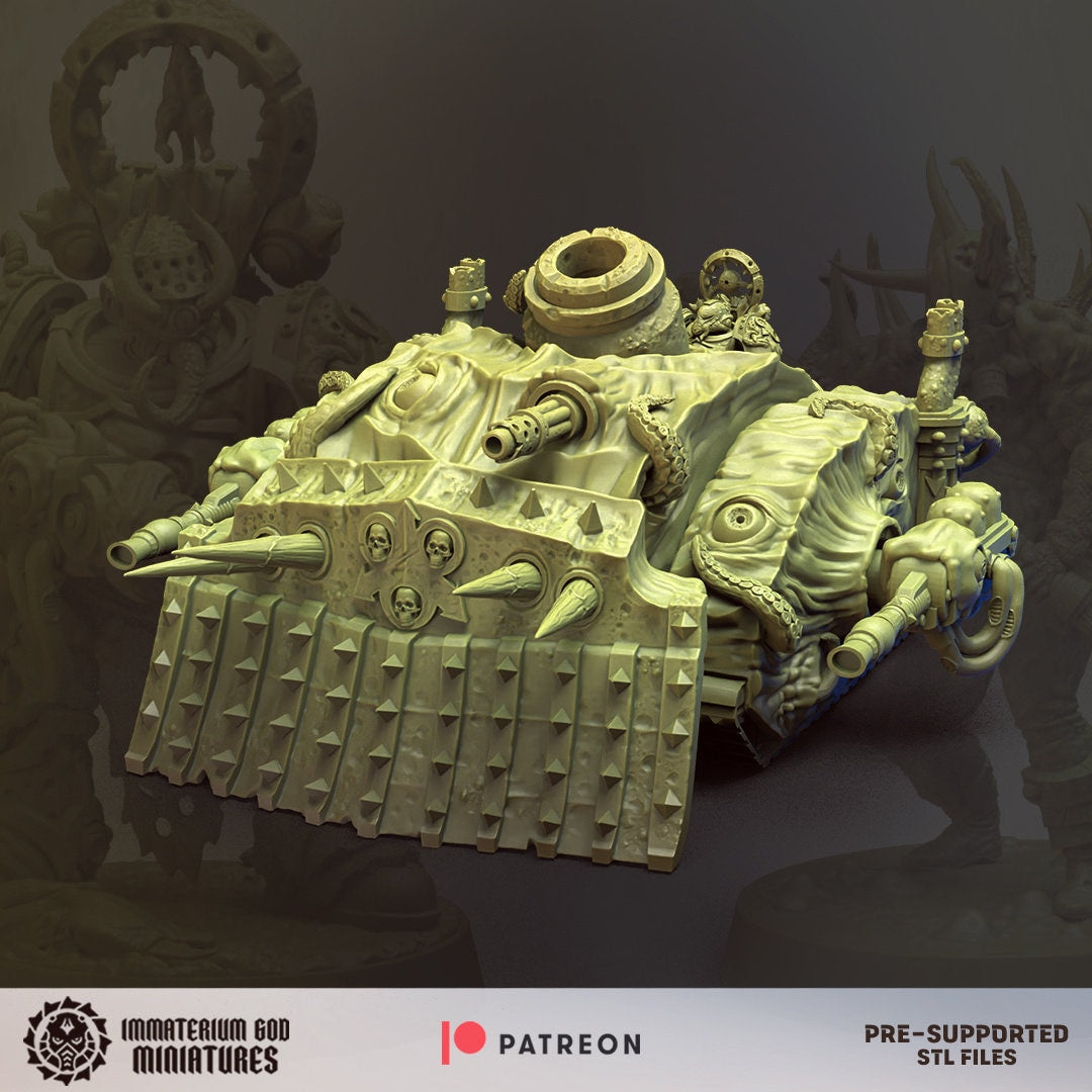 3d Printed Plague Bomber Tank by Immaterium God Miniatures