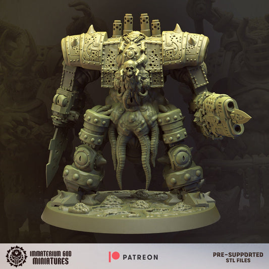 3d Printed Plague Dreadnought by Immaterium God Miniatures