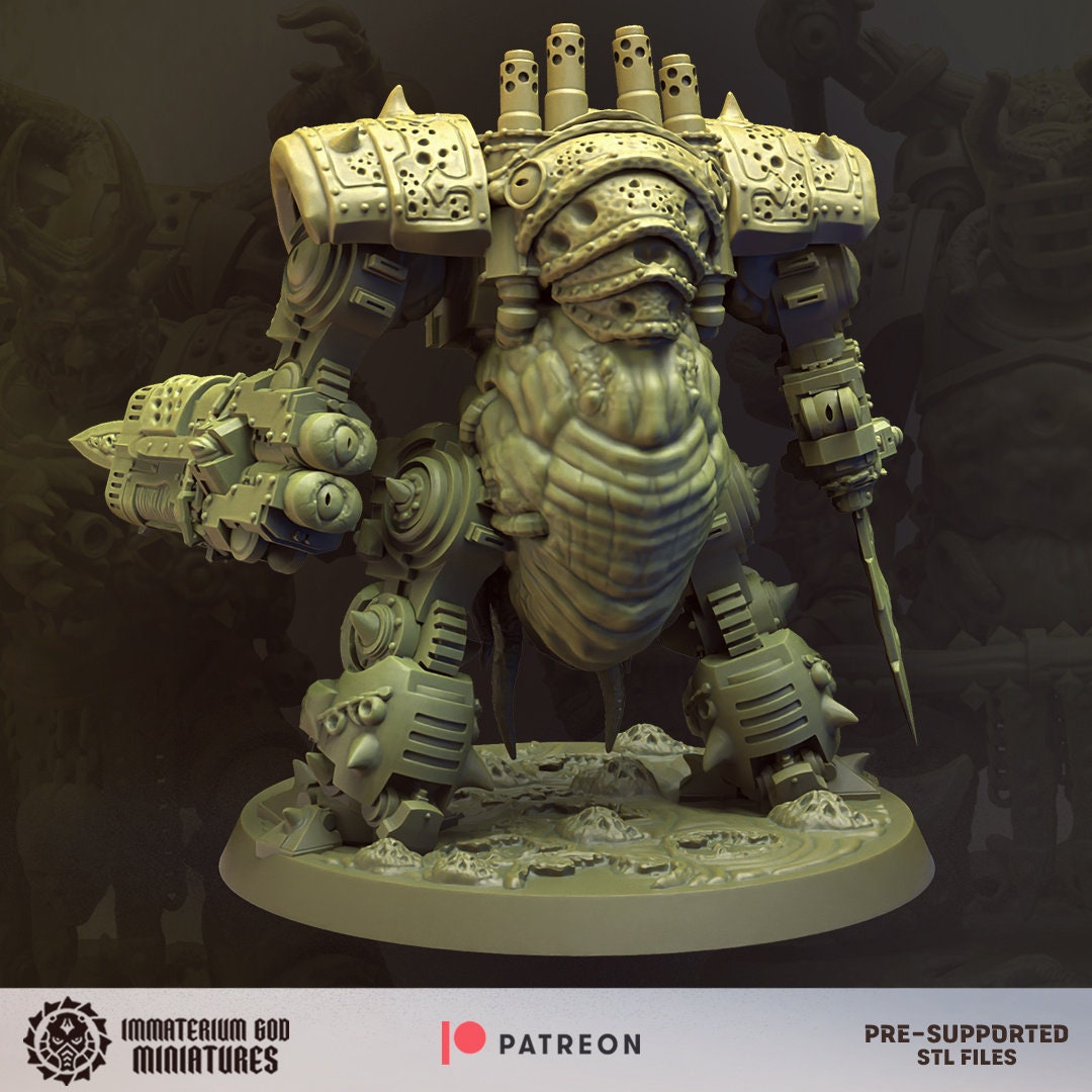 3d Printed Plague Dreadnought by Immaterium God Miniatures