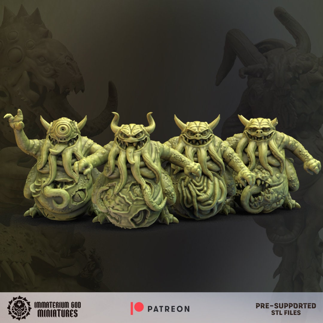 3d Printed Swampling Gang by Immaterium God Miniatures