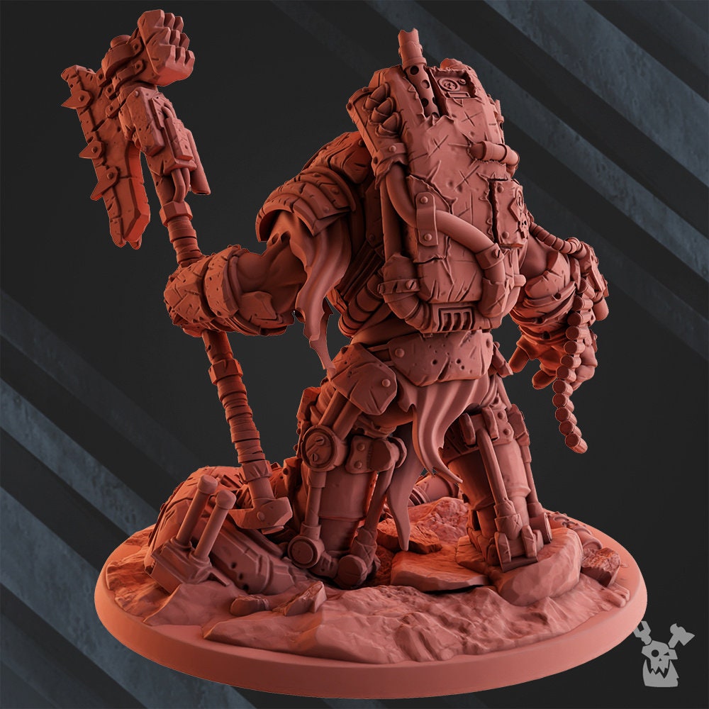 3d Printed Bull'War Ork Warboss by DakkaDakka Miniatures