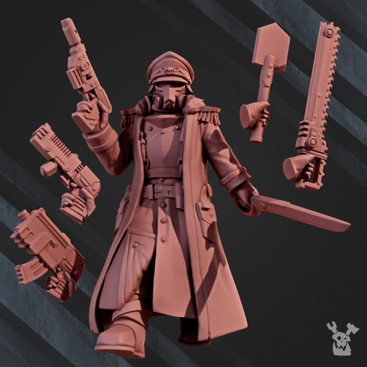 3d Printed 2nd Death Division Commissar by DakkaDakka Miniatures