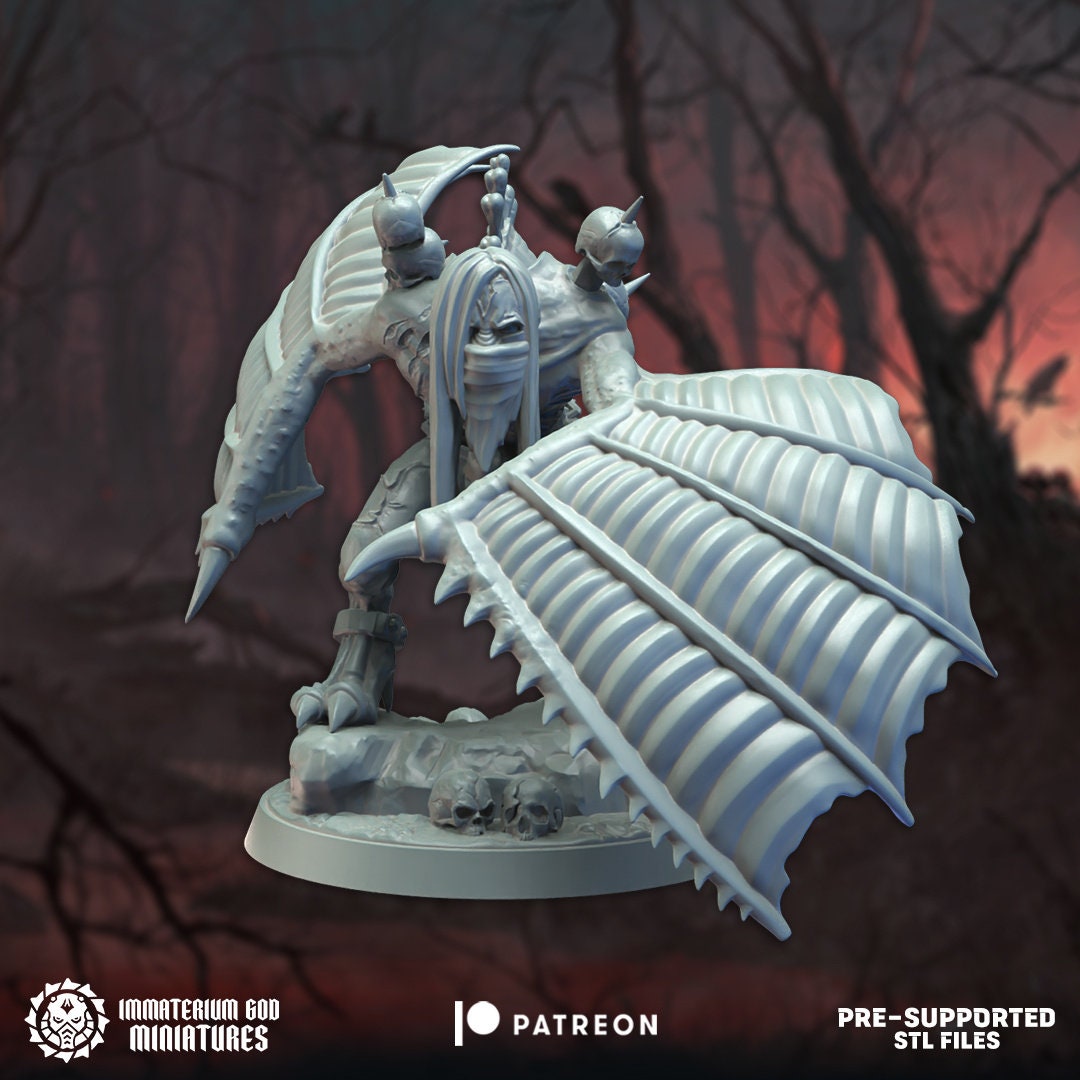 3d Printed Crypt Vultures x3 by Immaterium God Miniatures