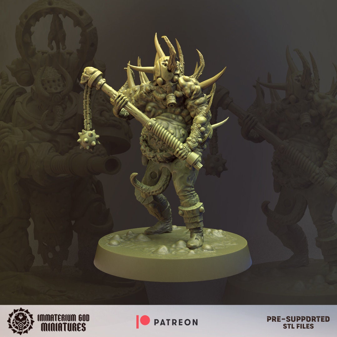 3d Printed Plaguewalkers by Immaterium God Miniatures