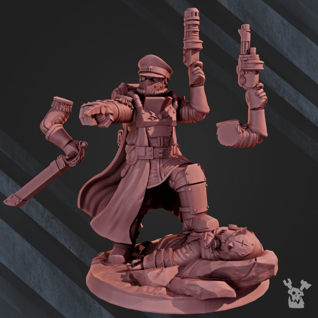 3d Printed Dawnguard Commissar by DakkaDakka Miniatures