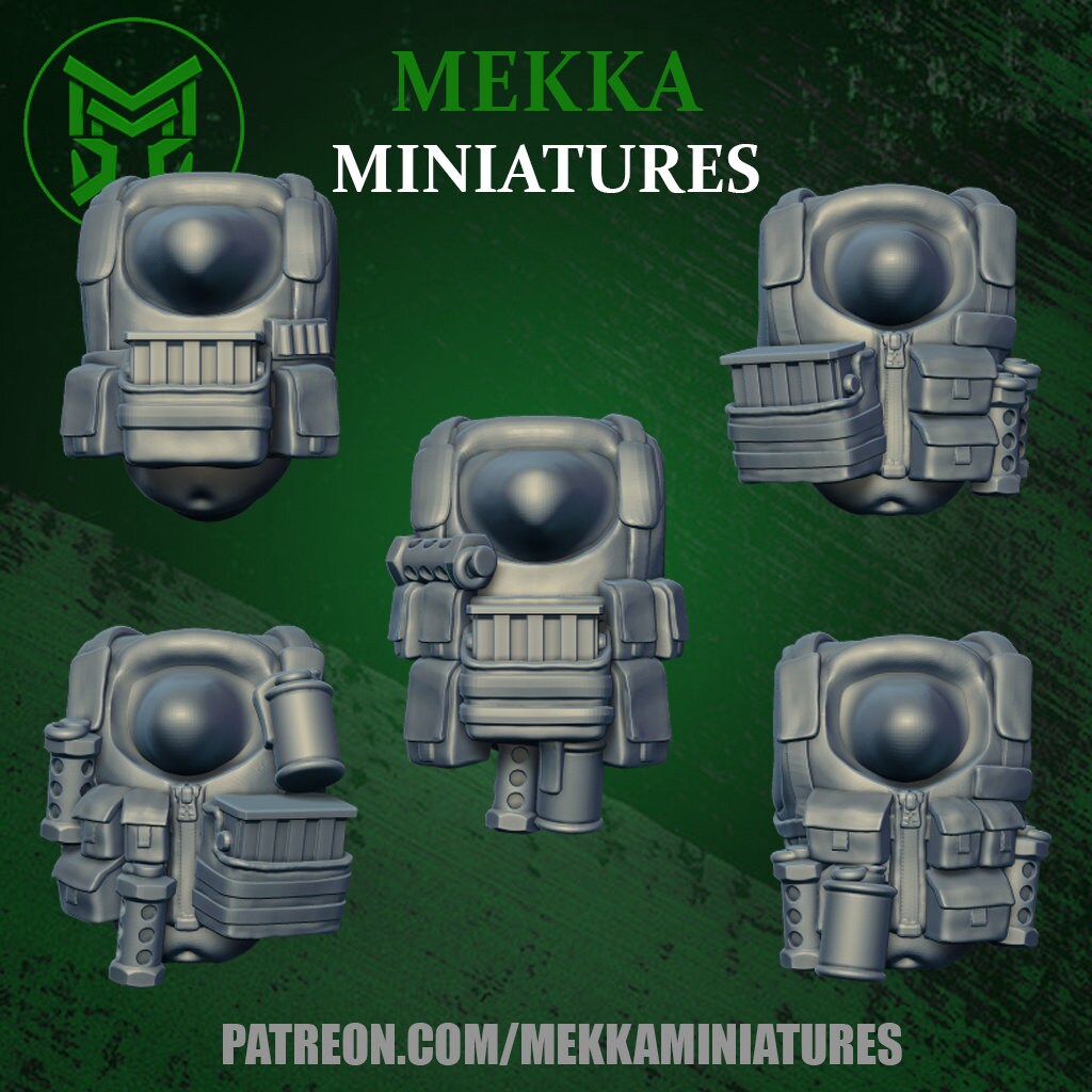 3d Printed Ork Commando Bodies x10 by Mekka Miniatures