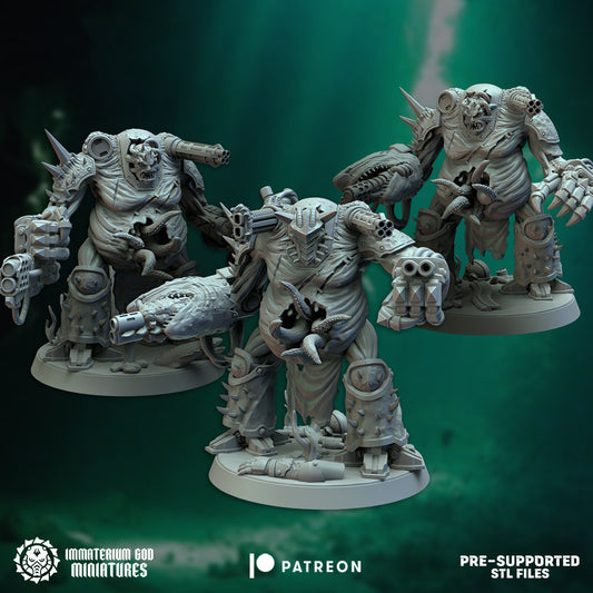 3d Printed Abyssal Destroyers x3 by Immaterium God Miniatures