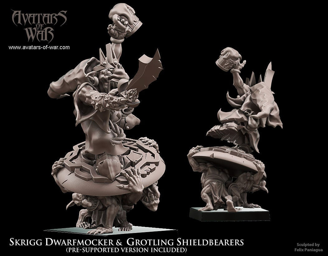 3D printed Skrigg Dwarfmocker the Goblin King by Avatars of War