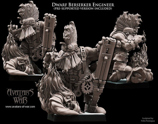 3D printed Dwarf Engineer by Avatars of War