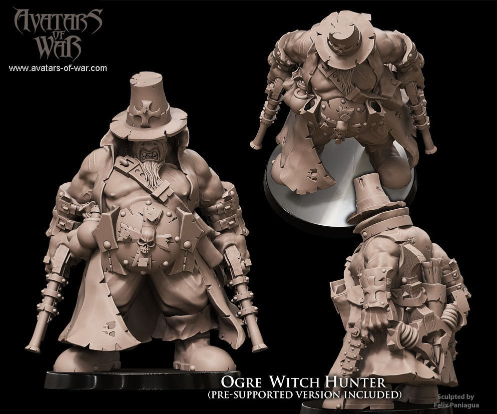 3D printed Ogre Witch Hunter by Avatars of War