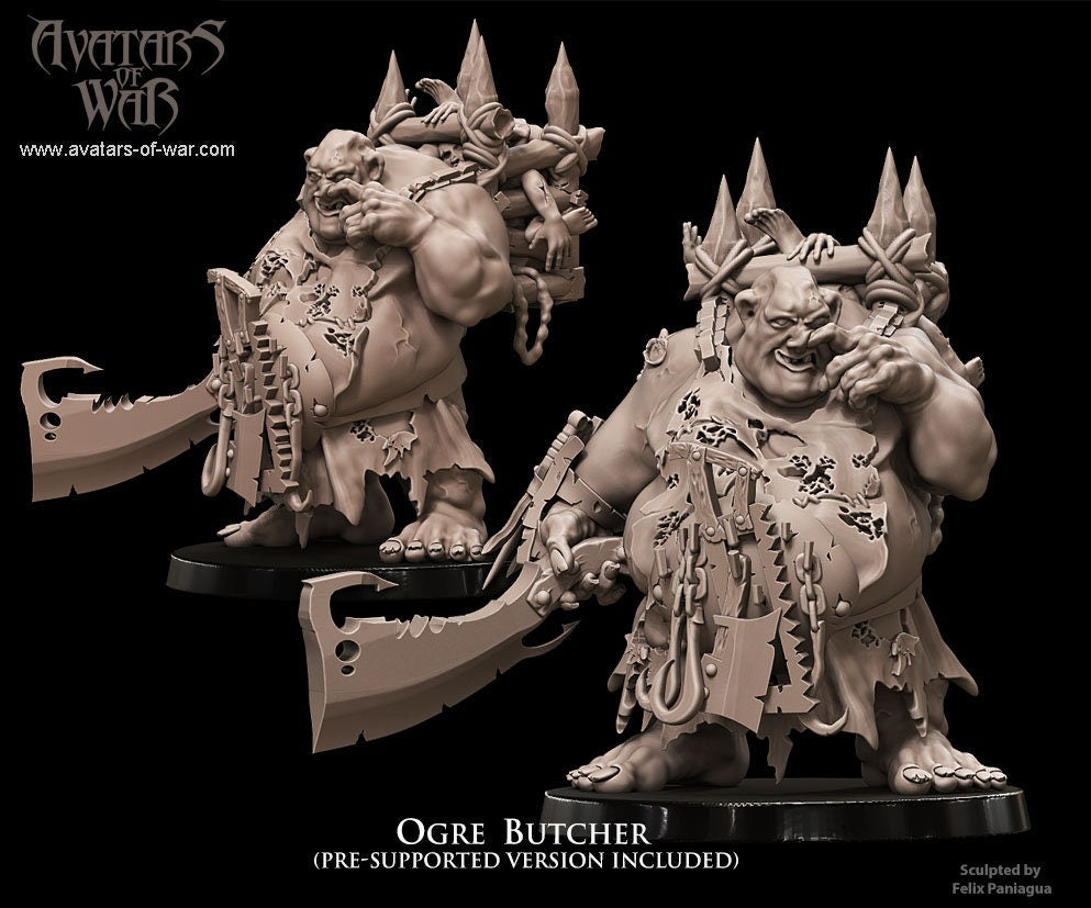 3D printed Ogre Butcher by Avatars of War