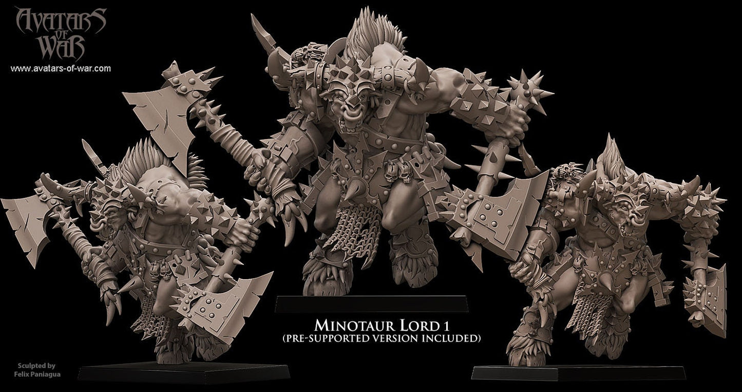 3D printed Minotaur Lord by Avatars of War