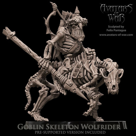 3D printed Goblin Skeletal Wolfrider by Avatars of War