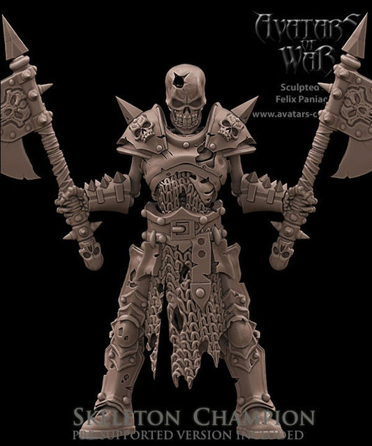 3D printed Skeletal Champion by Avatars of War