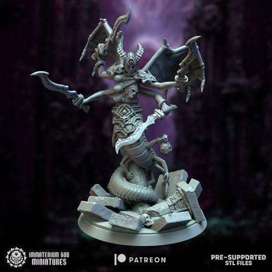 3d Printed Scolondraxia, Queen of Excess by Immaterium God Miniatures