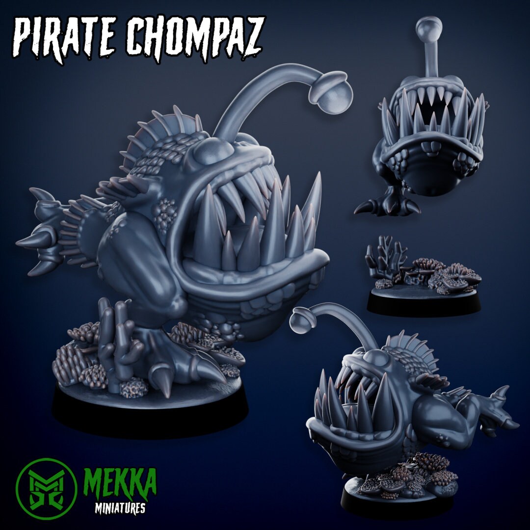 3d Printed Ork Pirate Chompaz x9 by Mekka Miniatures