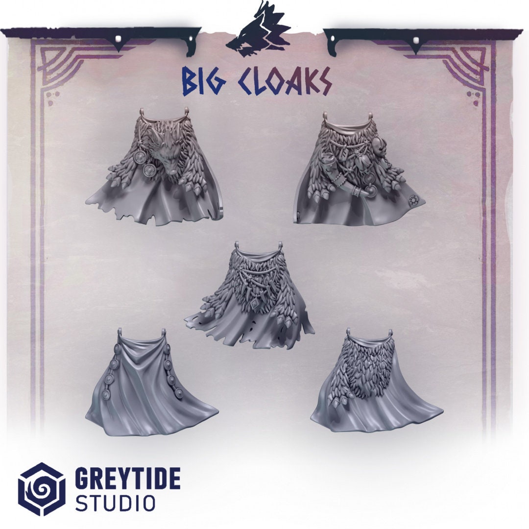 3d Printed Big Cloaks x10 by Greytide Studio