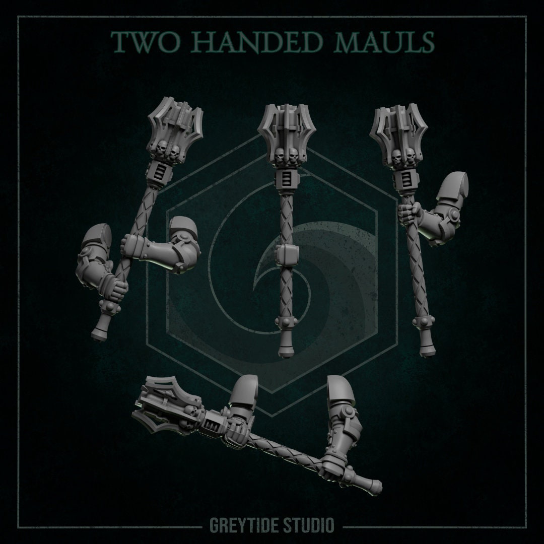 3d Printed Two Handed Mauls x5 by Greytide Studio