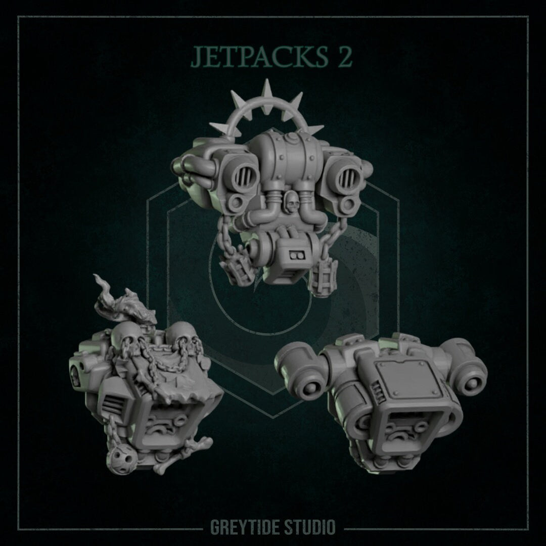 3d Printed Jetpacks x6 by Greytide Studio