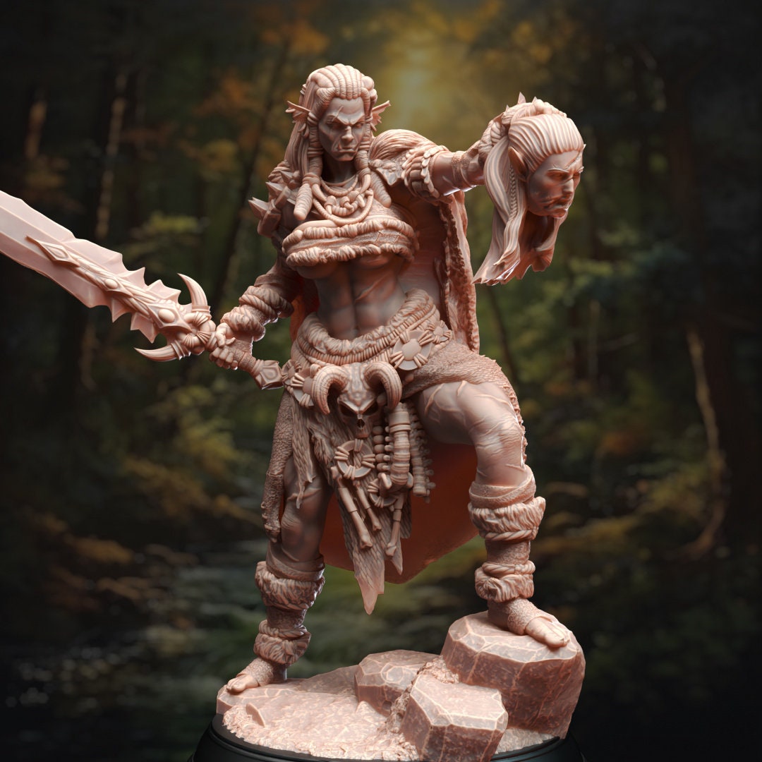 3D Printed Hobgoblin Barbarian Queen by DM Stash