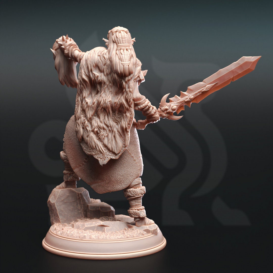 3D Printed Hobgoblin Barbarian Queen by DM Stash