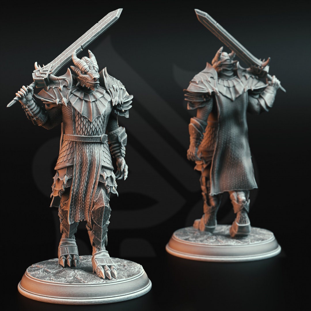 3D Printed Dragonborn Warriors by DM Stash