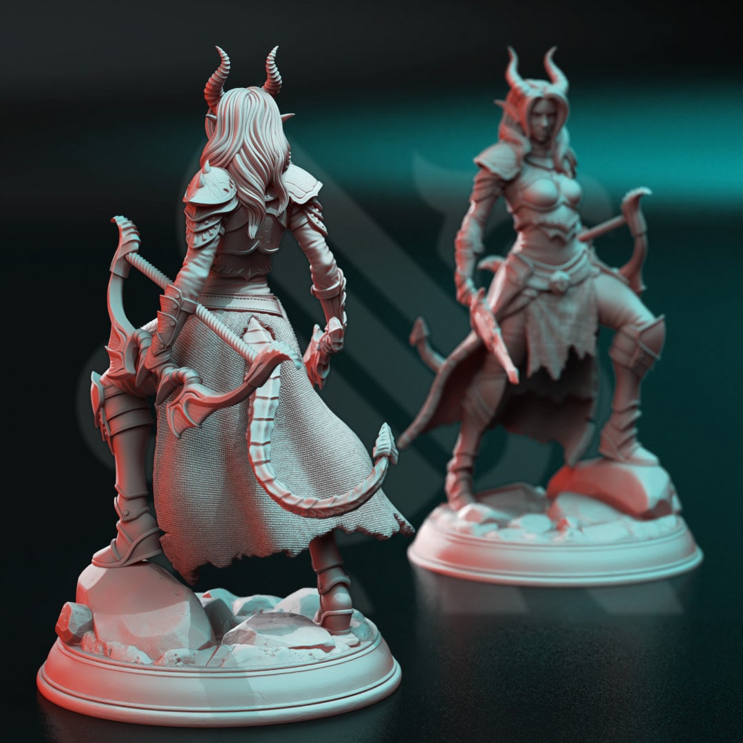 3D Printed Tiefling Horizon Walker Ranger by DM Stash