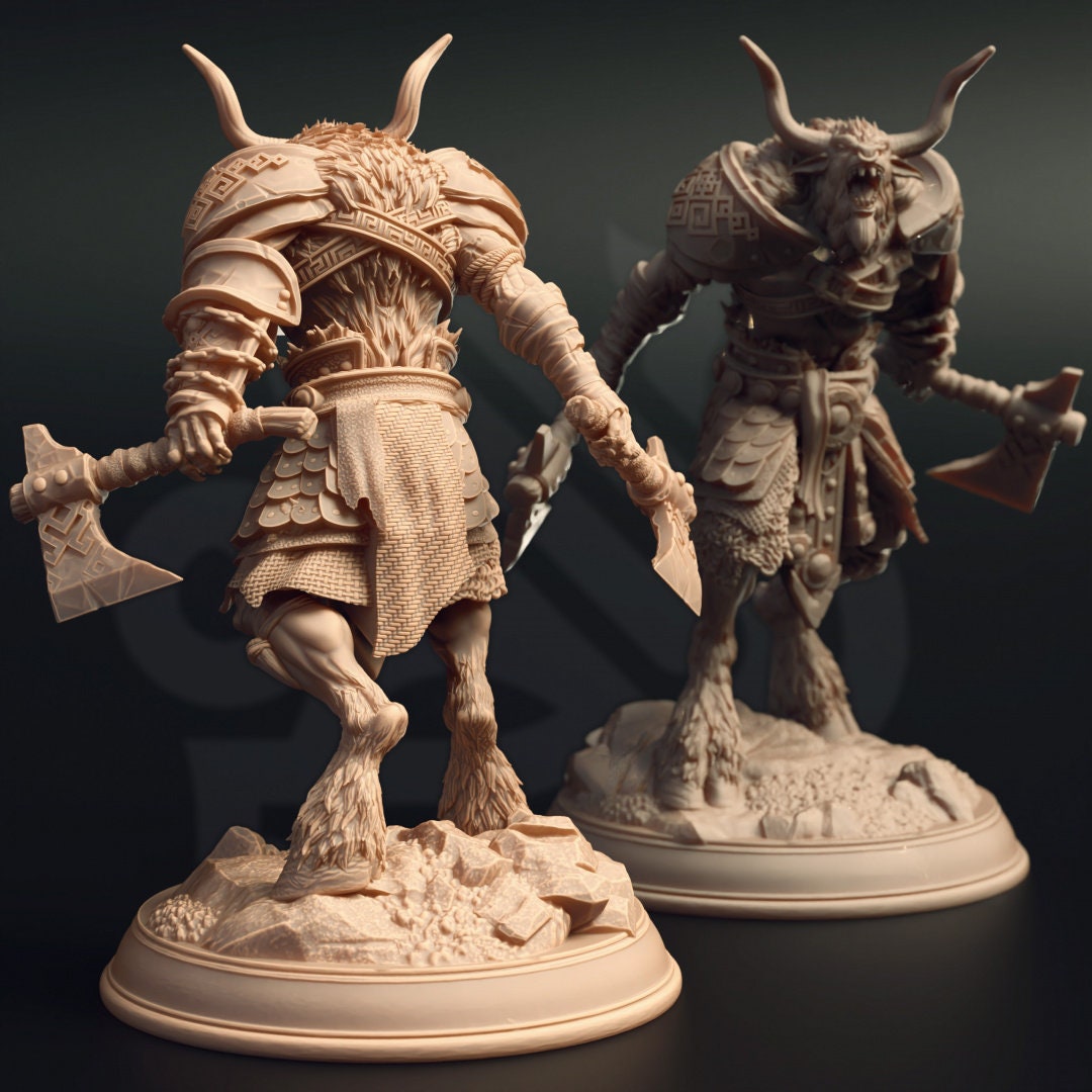 3D Printed Minotaur Barbarian by DM Stash