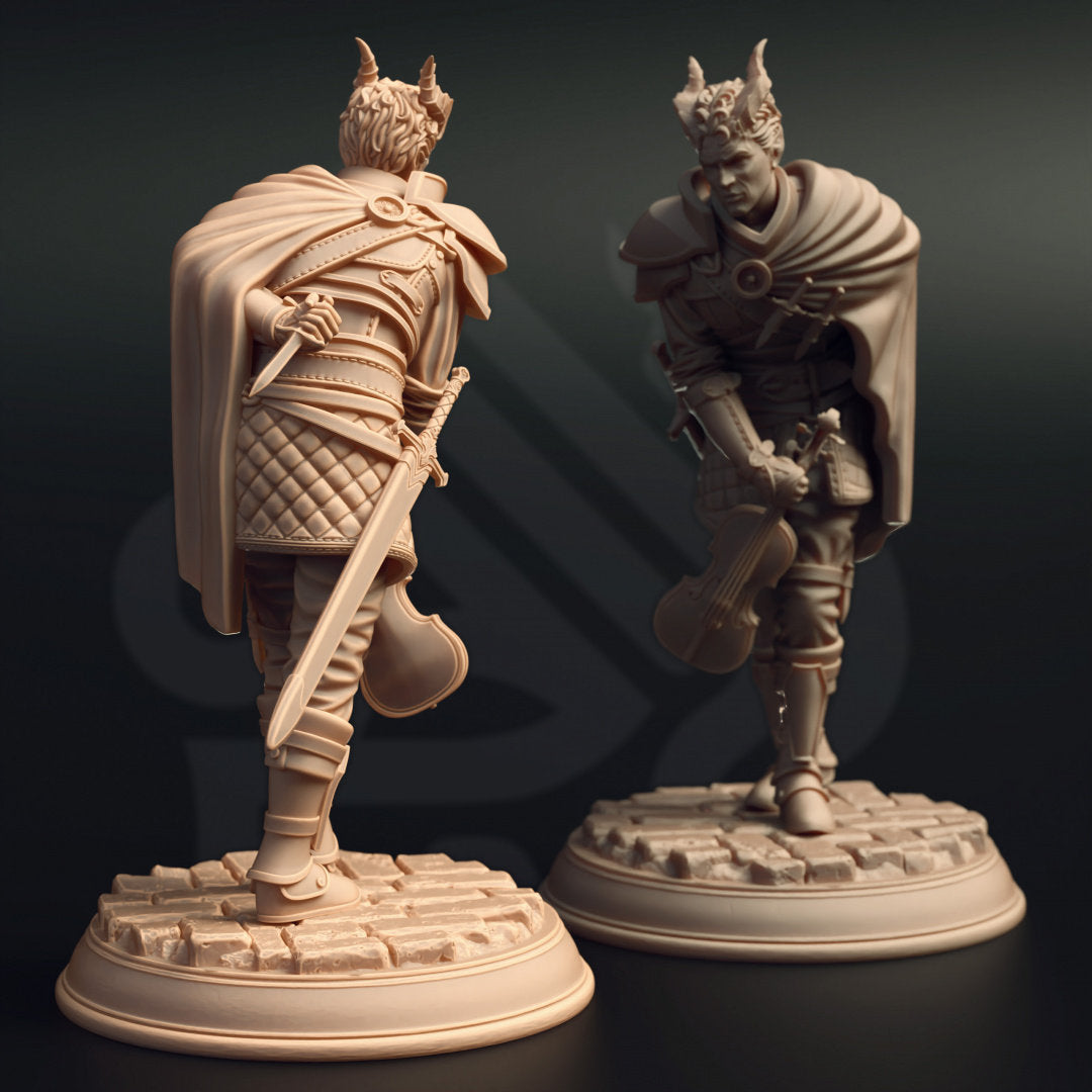 3D Printed Tiefling Bard Fighter by DM Stash