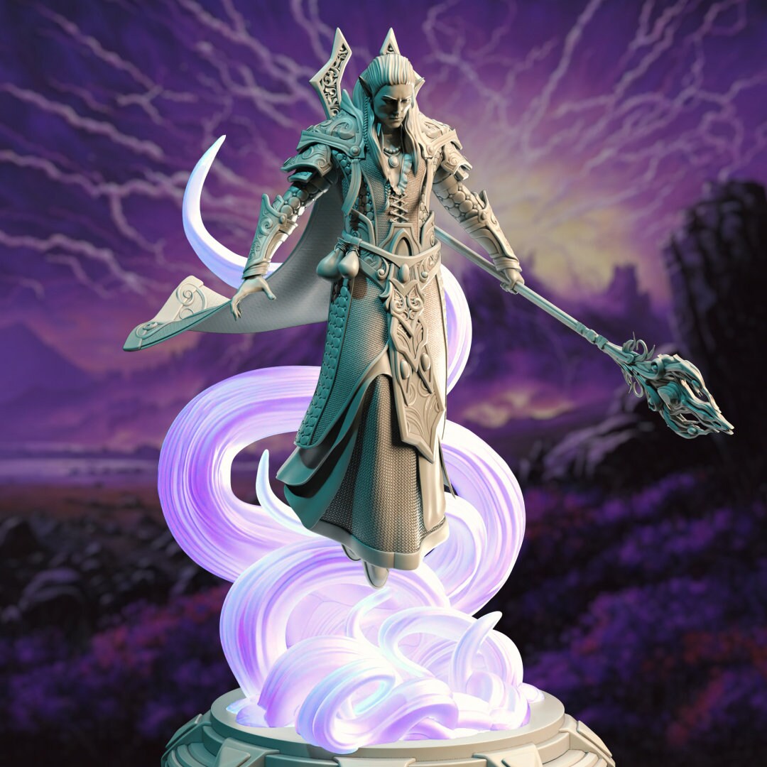 3D Printed High Elf Master Sorcerer by DM Stash