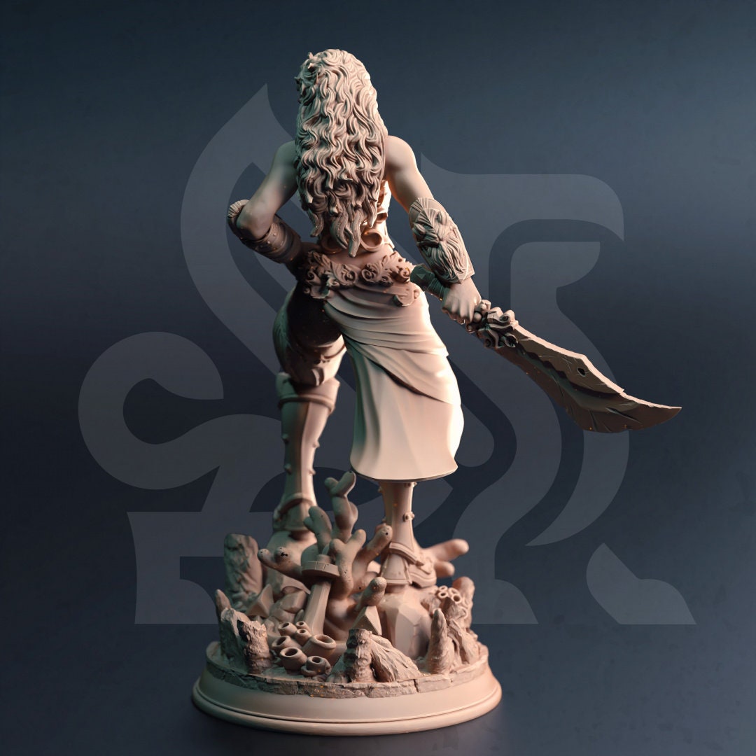 3D Printed Triton Female Fighter by DM Stash