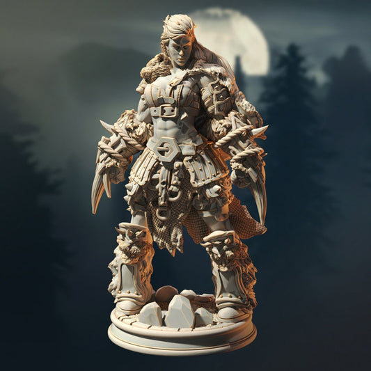 3D Printed Female Barbarian Berserker by DM Stash