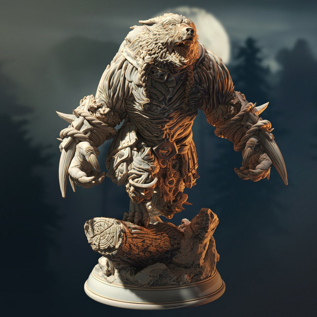 3D Printed Werebear Bearserker Barbarian by DM Stash – Last Hope Miniatures