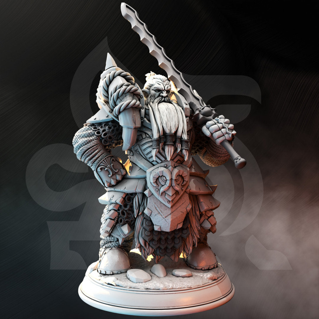 3D Printed Dwarf Paladin Hunter by DM Stash