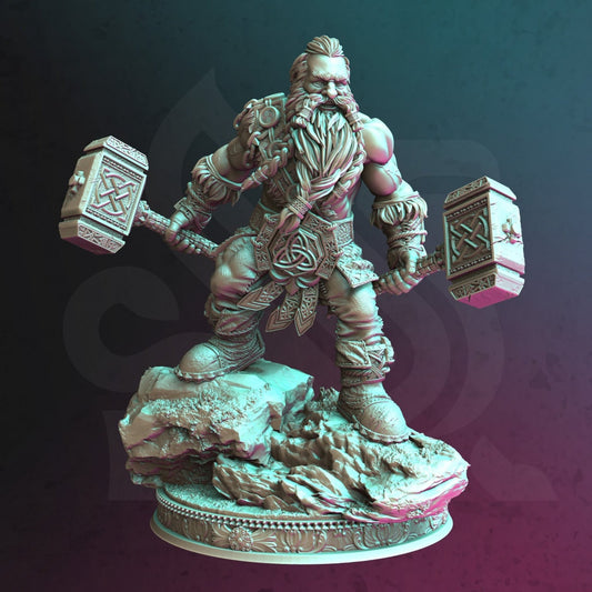 3D Printed Dwarven Barbarian by DM Stash